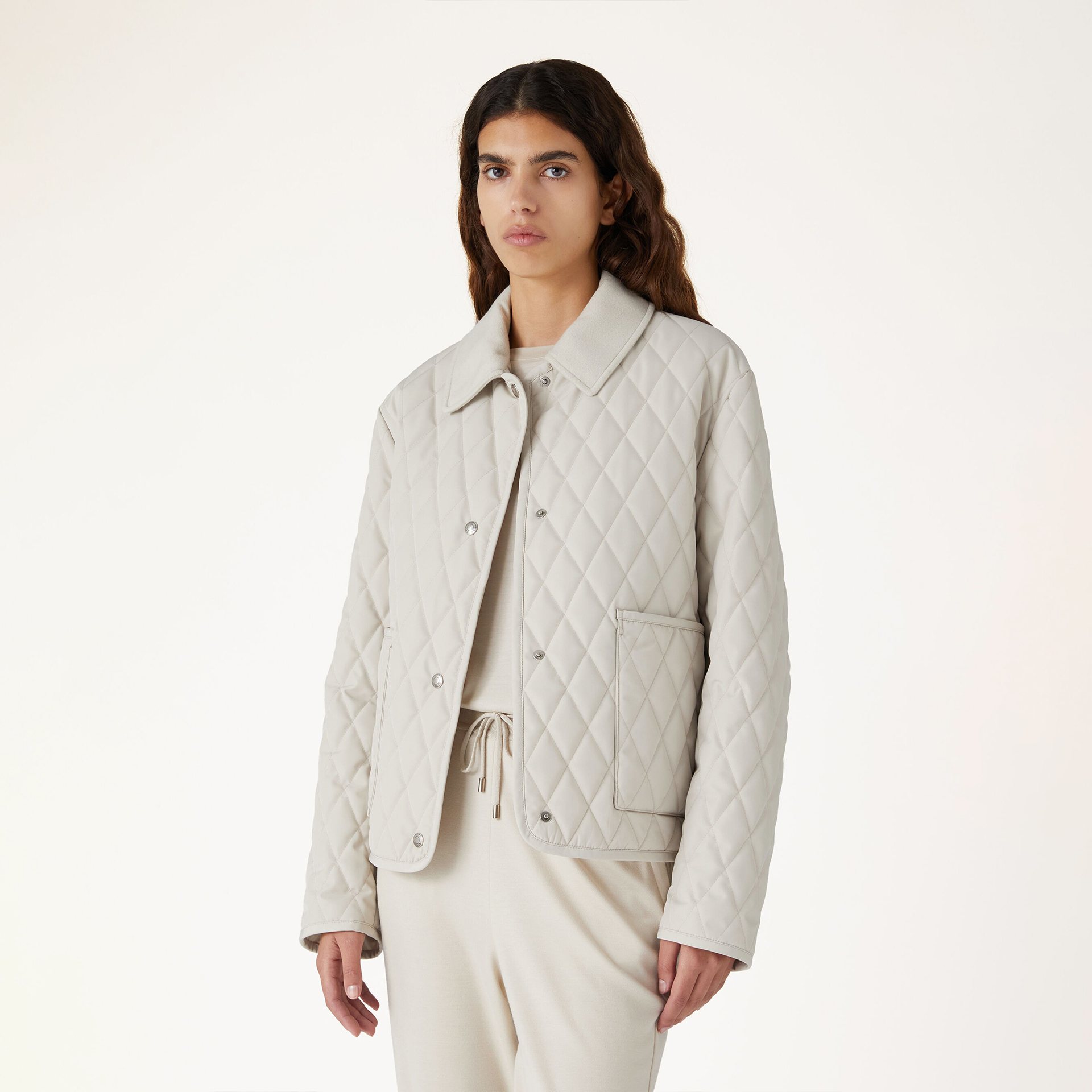 NIGO Loro Piana Women's Autumn And Winter Vintage Yasu Jacket Solid Color Lapel Rhombus Check Single Breasted Long Sleeve Coat Ngvp #nigo9376