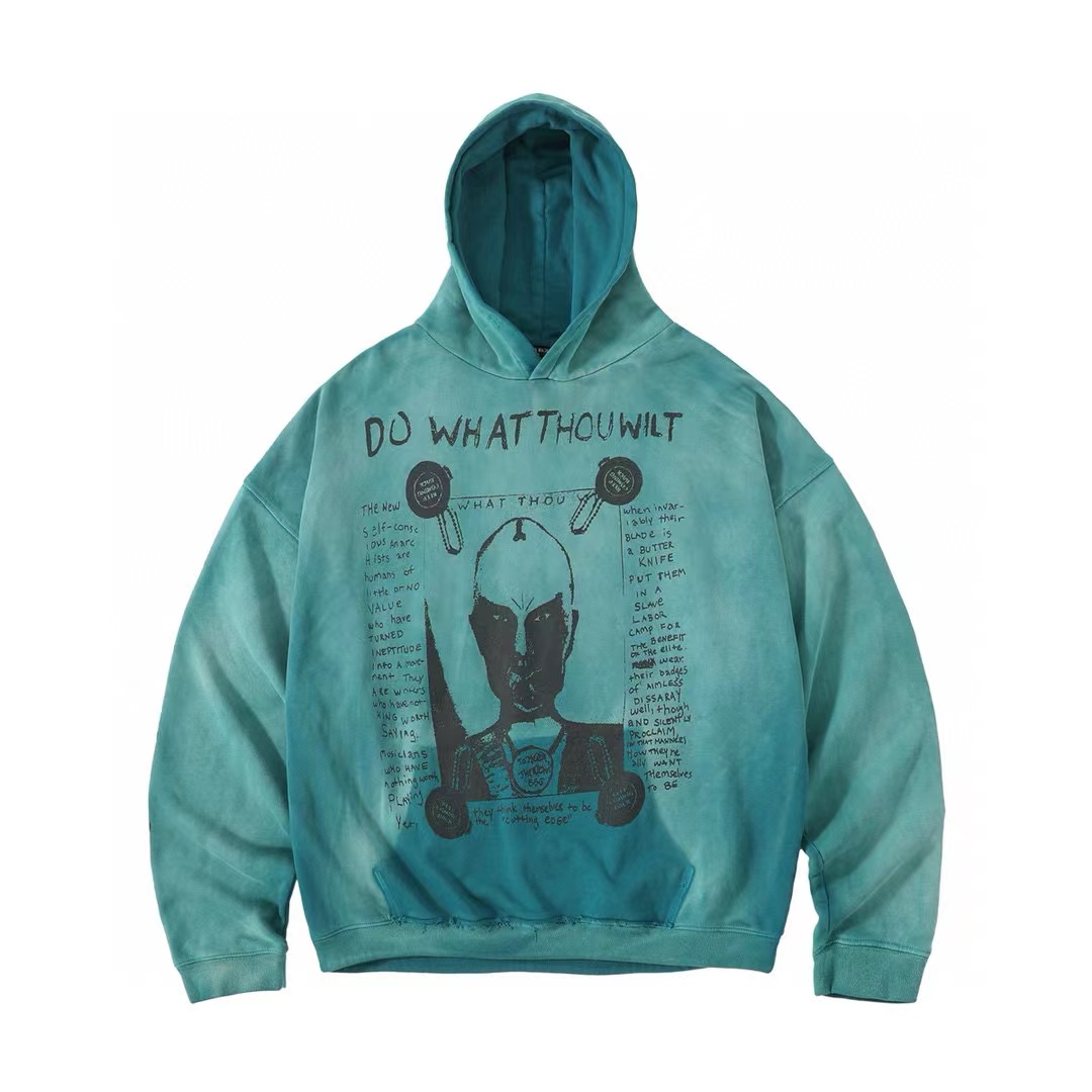 NIGO Enfants Riches Deprimes Men's Spring And Autumn Pattern Printed Loose Solid Color Long Sleeve Pullover Hooded Sweatshirt Ngvp #nigo9385