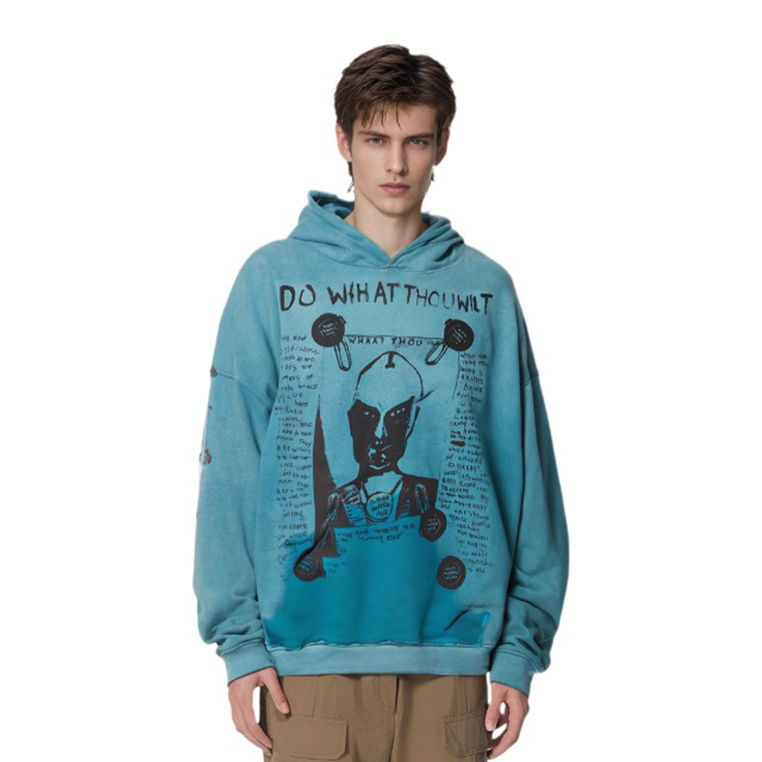 NIGO Enfants Riches Deprimes Men's Spring And Autumn Pattern Printed Loose Solid Color Long Sleeve Pullover Hooded Sweatshirt Ngvp #nigo9385