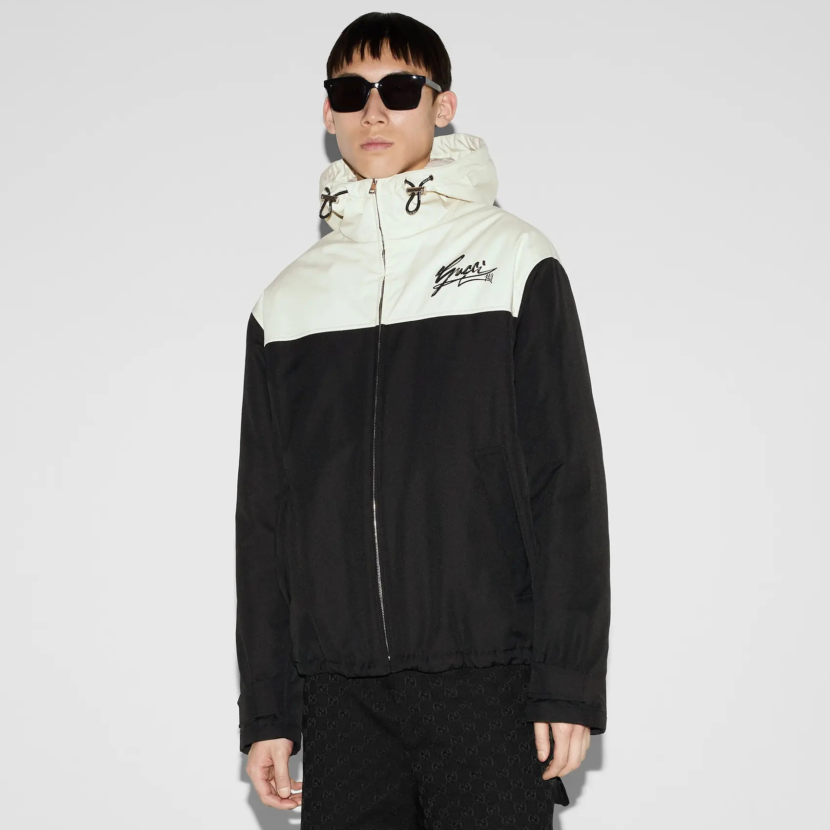 NIGO Gucci Men's Spring and Autumn Colorblocking Hooded Drawstring Zipper Long Sleeve Jacket #nigo73369