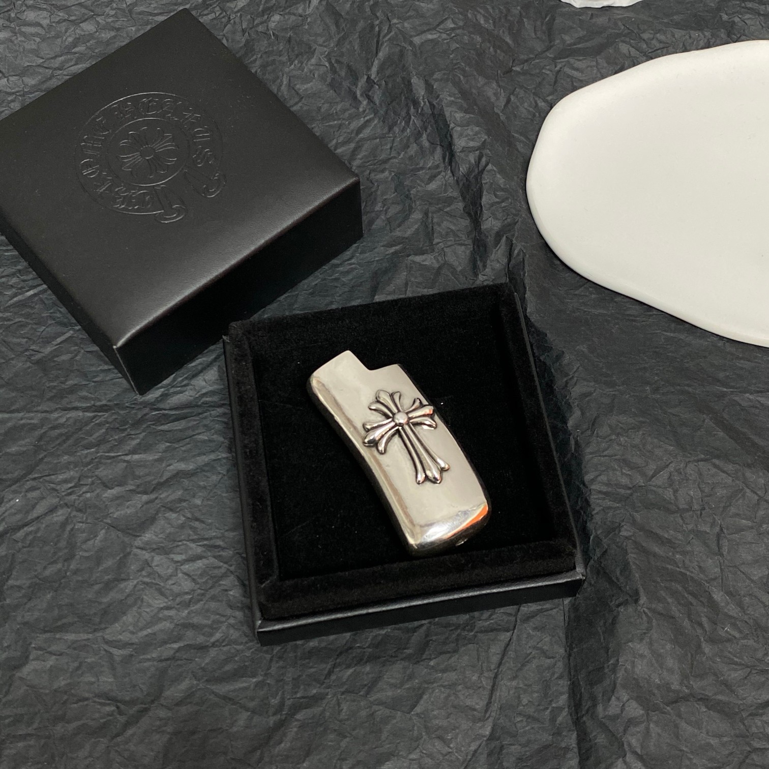 NIGO Chrome Hearts Pure Copper Silver-plated Lighter Protective Case #nigo73358