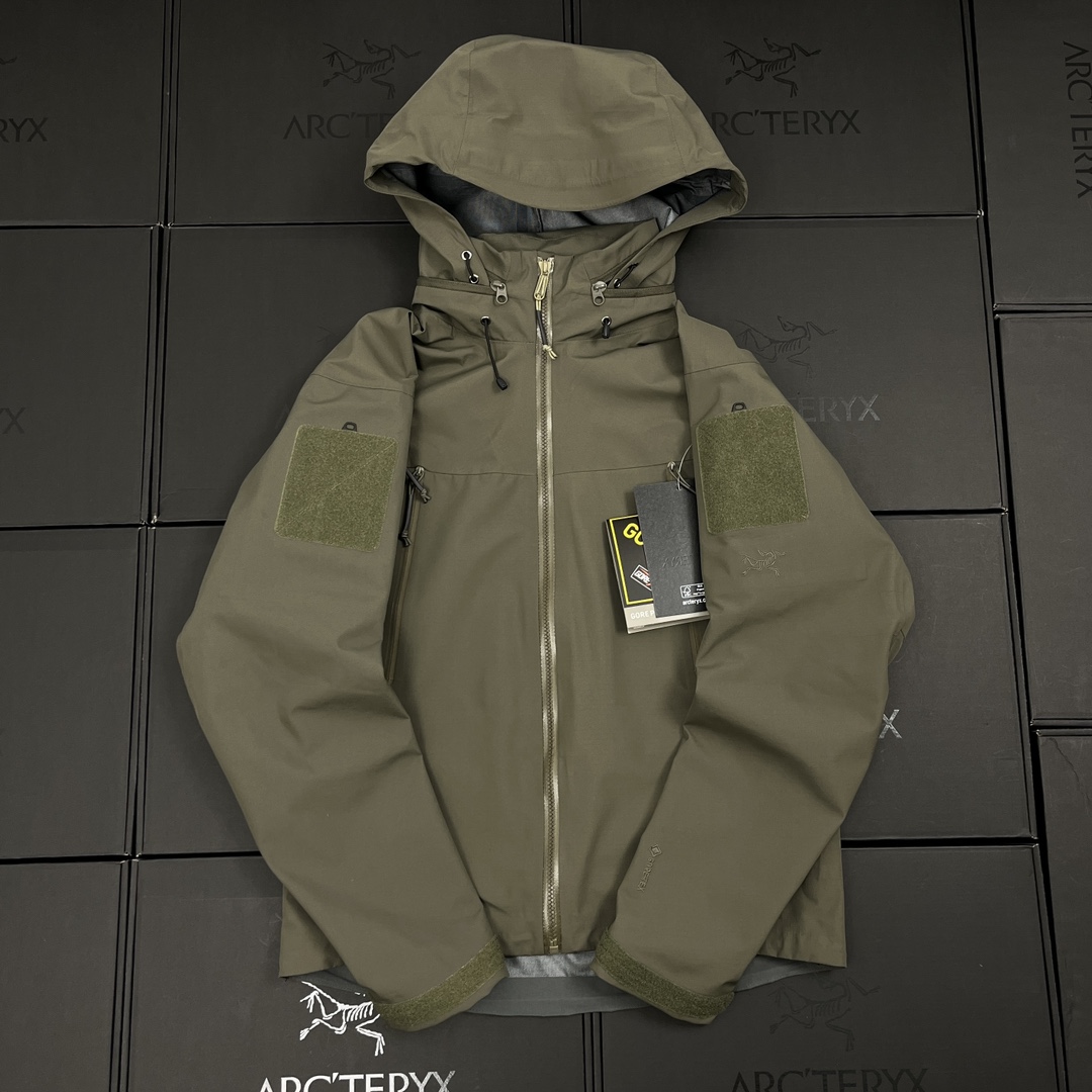 NIGO Arcteryx Autumn And Winter Solid Color Zipper Waterproof Windproof Long-Sleeved Hooded Jacket #nigo73364
