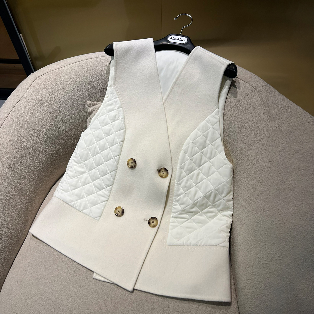 NIGO MaxMara Women's Autumn And Winter Solid Color Vintage Cashmere Sleeveless Vest Jacket Casual Elastic Waist Straight Pants Ngvp #nigo9381