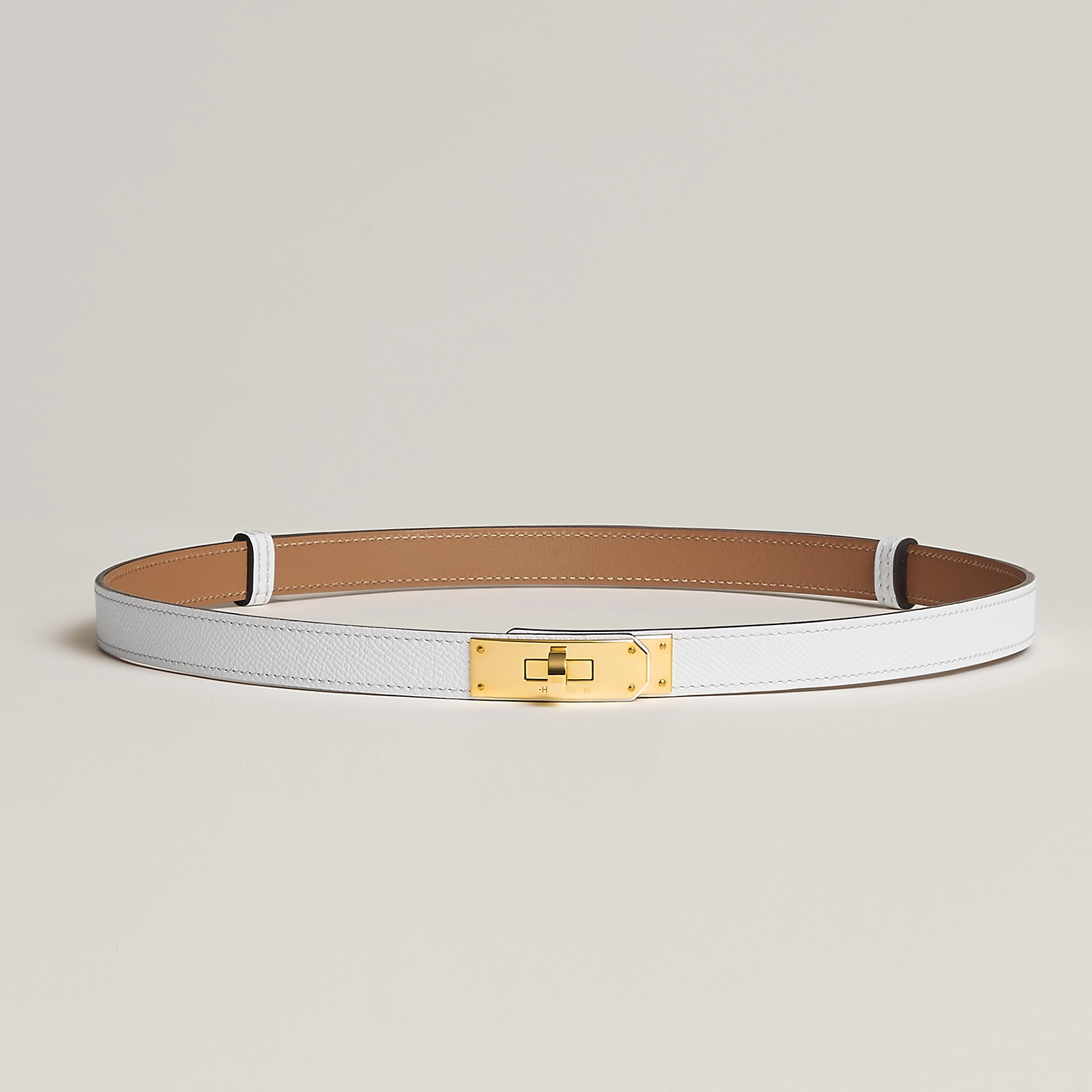 NIGO Hermes Epsom Calfskin Belt Kelly Belt Buckle Fashion Luxury Temperament Thin Belt Width 18MM #nigo73379