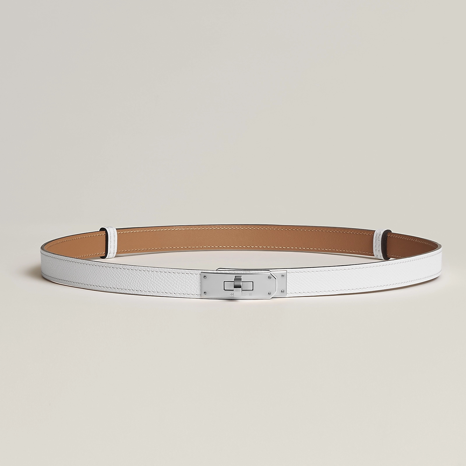 NIGO Hermes Epsom Calfskin Belt Kelly Belt Buckle Fashion Luxury Temperament Thin Belt Width 18MM #nigo73379