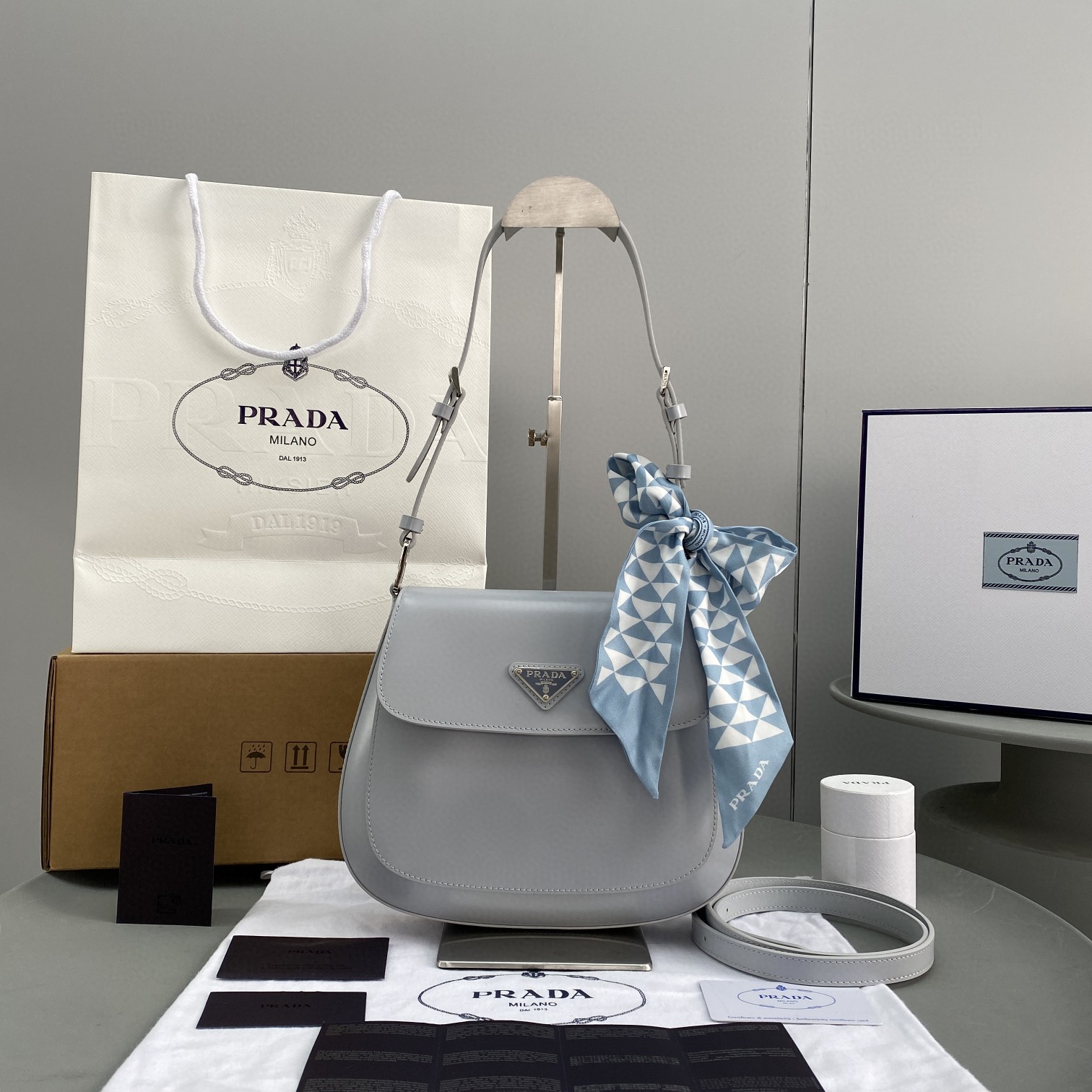 NIGO Prada Cleo Women's Solid Color Triangle Logo Leather Shoulder Crossbody Bag Bags #nigo73391