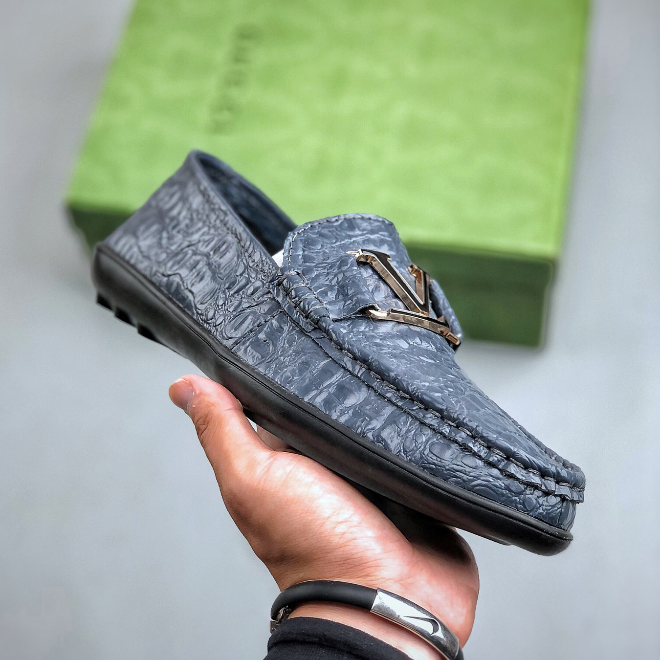 NIGO Gucci Men's Four Seasons Can Wear Solid Color Casual Comfortable Cow Leather Soft Sole Shoes #nigo73384