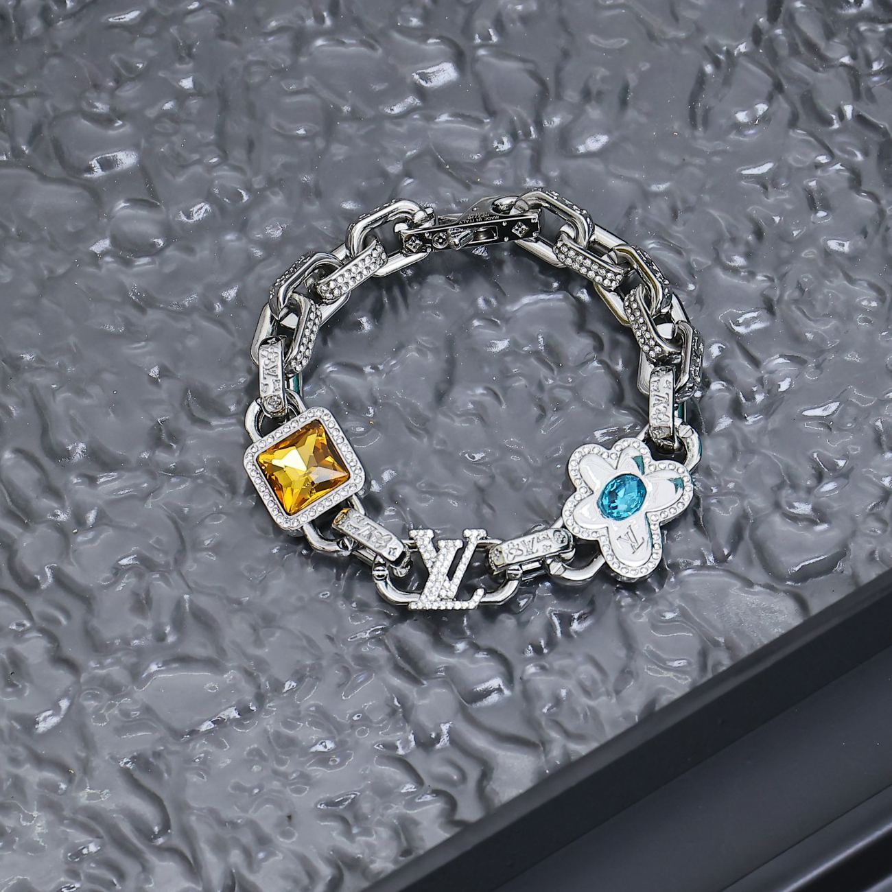 NIGO Louis Vuitton PARADISE STONE Men's and Women's Brass Zirconia Bracelet Necklace Jewelry #nigo73399