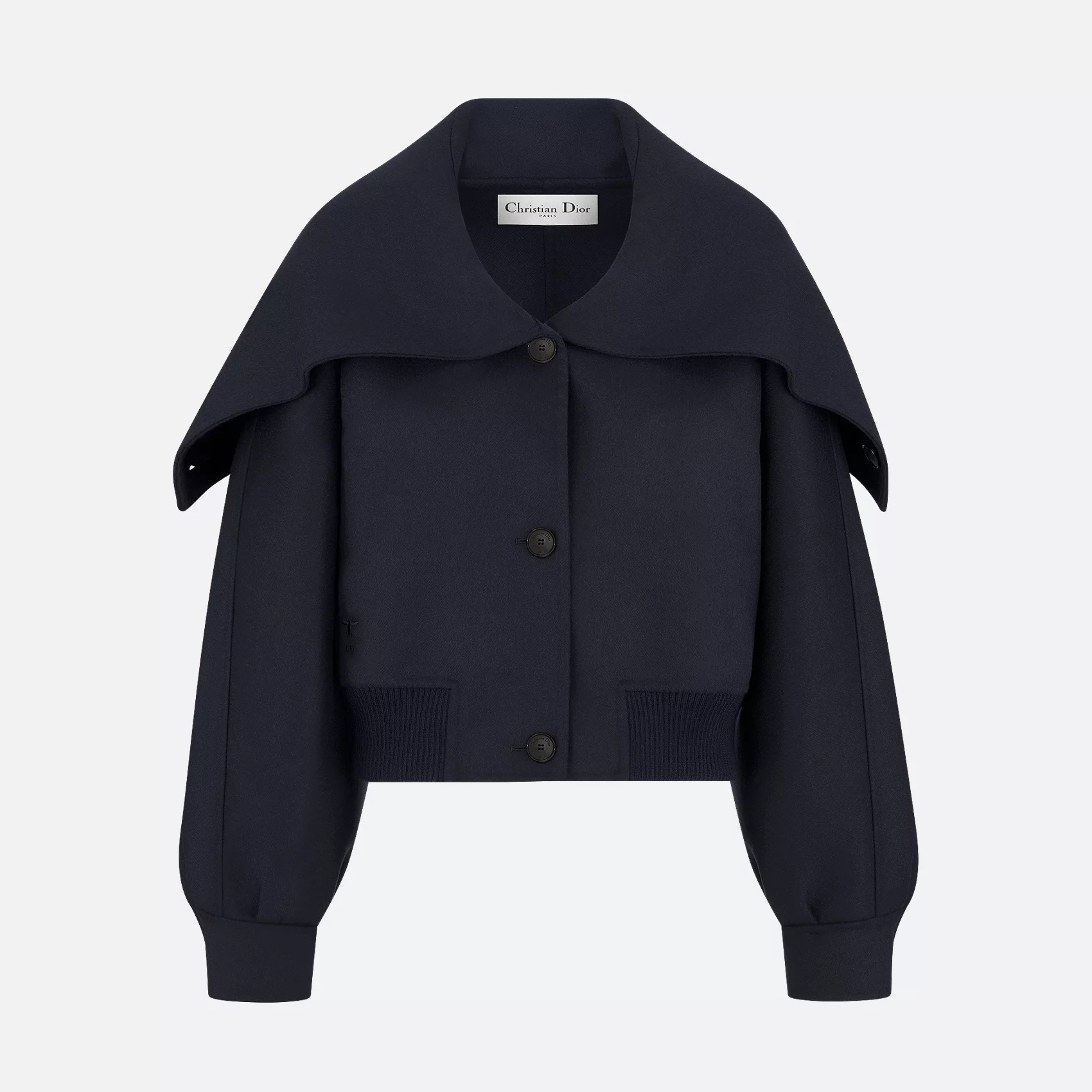 NIGO Dior Women's Fall/Winter Navy Blue Logo Letter Printed Single Breasted Loose Long Sleeve Jacket #nigo73398