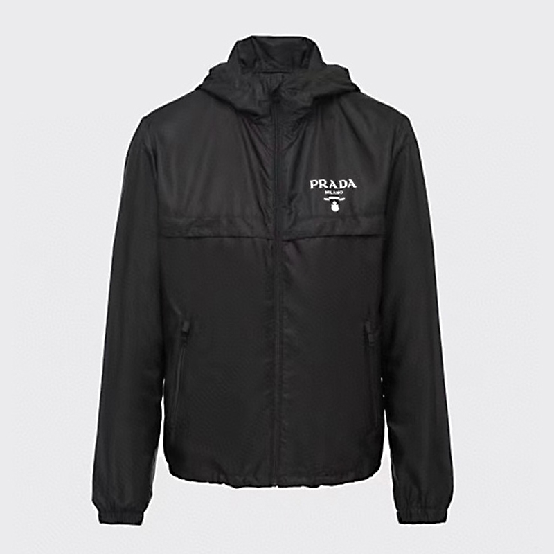 NIGO Prada Men's Spring and Summer Fashion Solid Color Zipper Long Sleeve Hooded Jacket #nigo73389