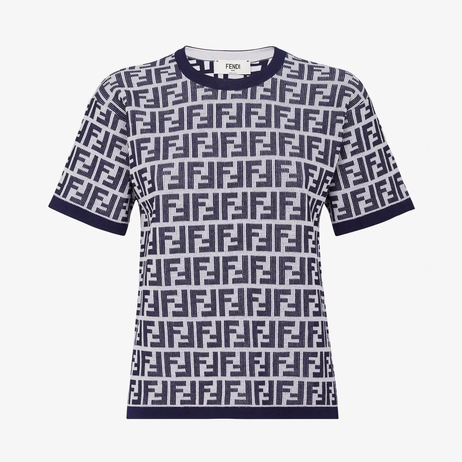 NIGO Fendi Women's Summer Blue Letter Printed Cotton Short Sleeve T-Shirt #nigo73432