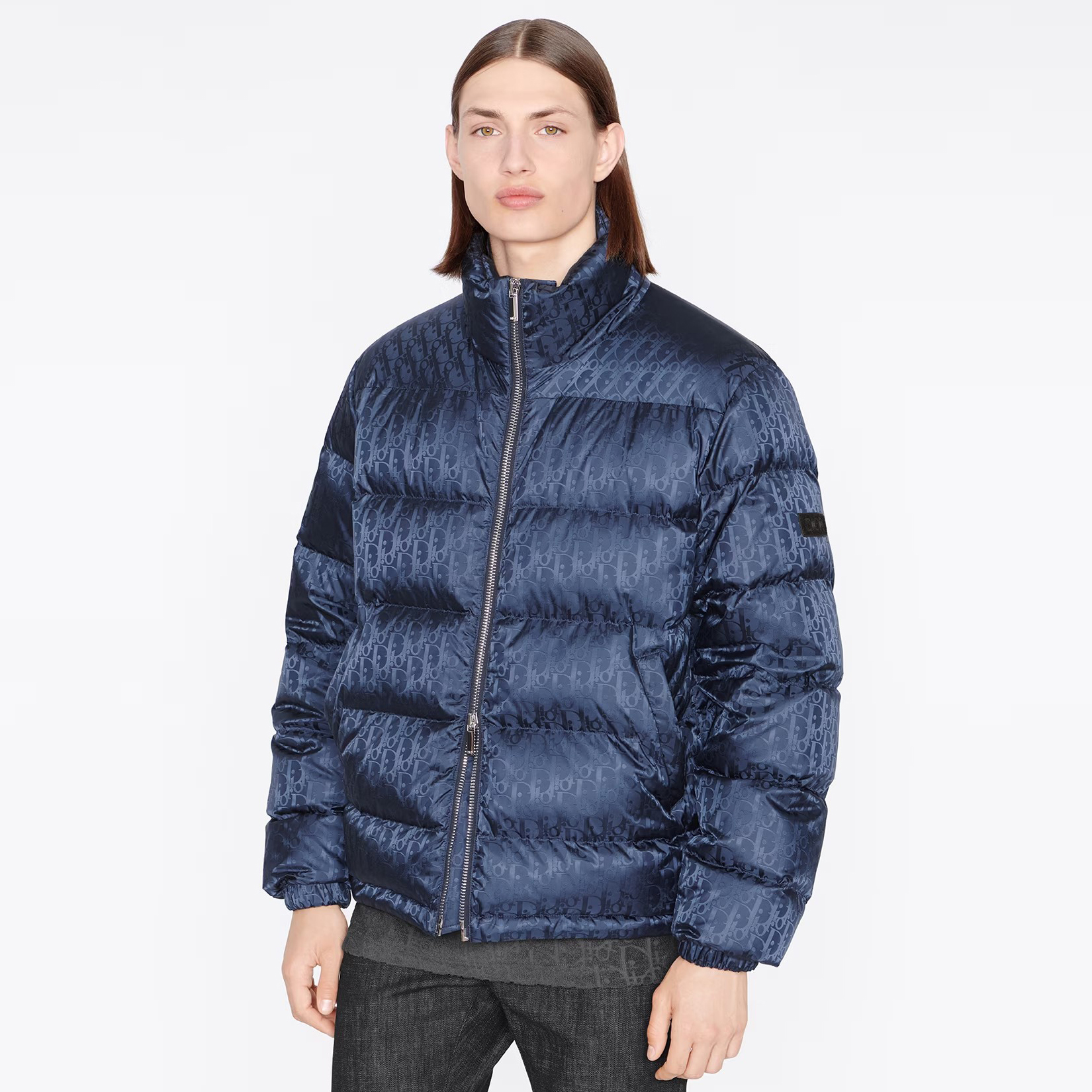 Nigo Dior Men's Winter Solid Color Logo Full Print Zipper Collar Down Long Sleeve Puffer Down Jacket #nigo73421