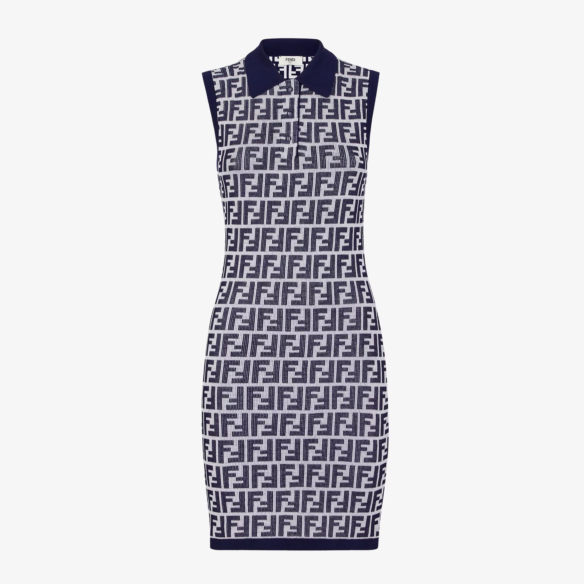 NIGO Fendi Women's Summer Blue Letter Printed Cotton Sleeveless Dresses #nigo73433