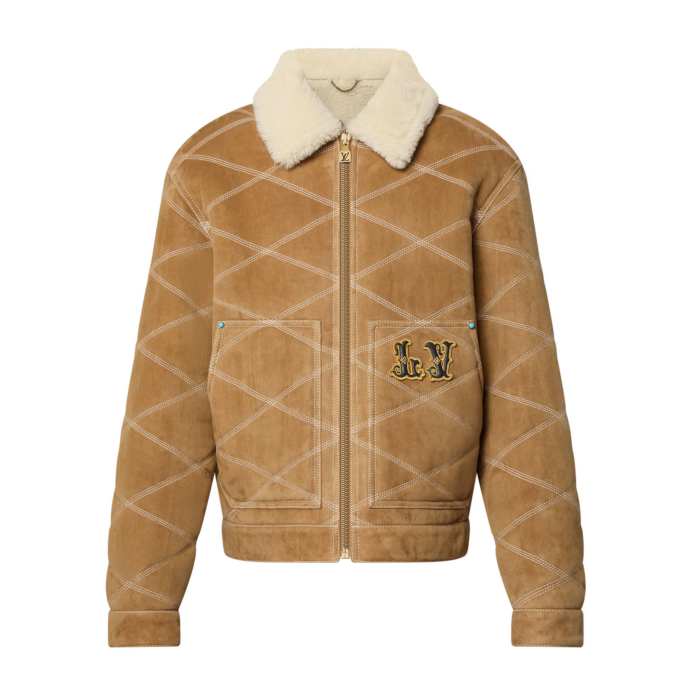 NIGO Louis Vuitton Men's Winter Logo Embroidery Wool Lapel Zipper Long Sleeve Jacket #nigo73429