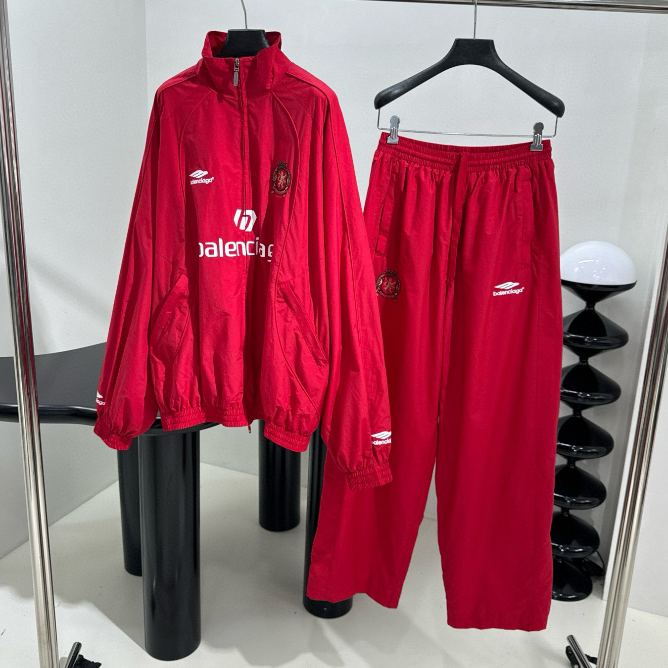 NIGO Balenciaga Men's Women's Spring And Autumn Fashion Light Standing Collar Zipper Sports Jacket Suit Casual Elastic Waist Pants Suit Set #nigo73437