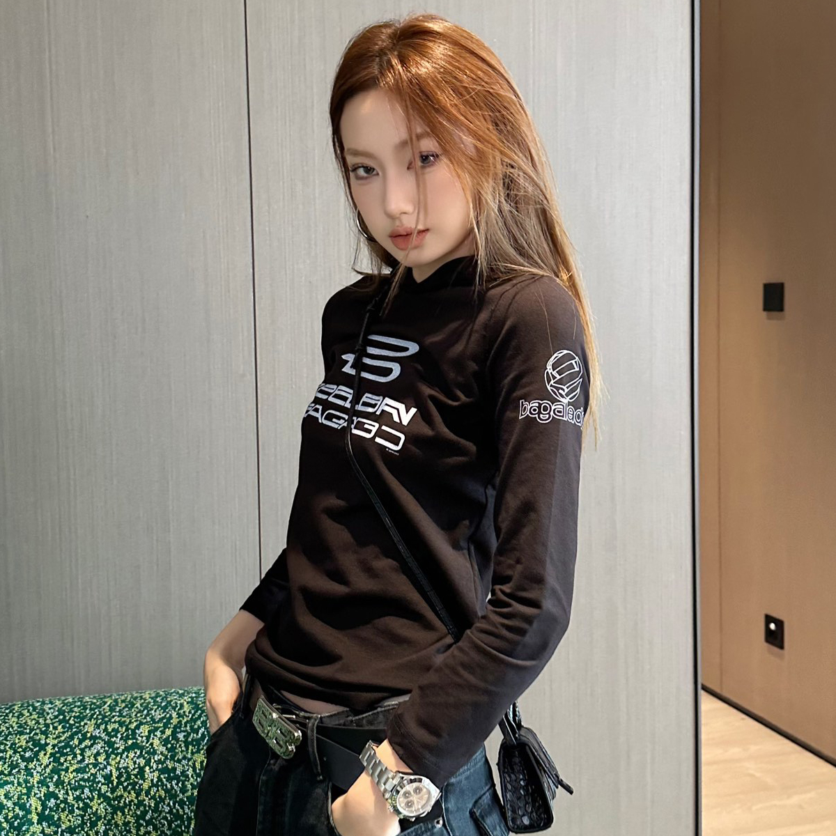 NIGO Balenciaga Women's Spring Summer Black Letter Print Slim Hooded Long Sleeve Sweatshirt #nigo73448