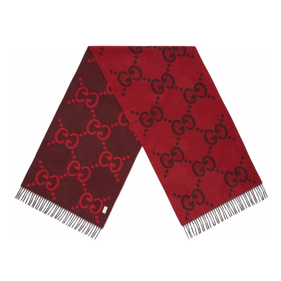 NIGO Gucci Women's Autumn and Winter Monogrammed Double Sided Cashmere Scarf #nigo73435