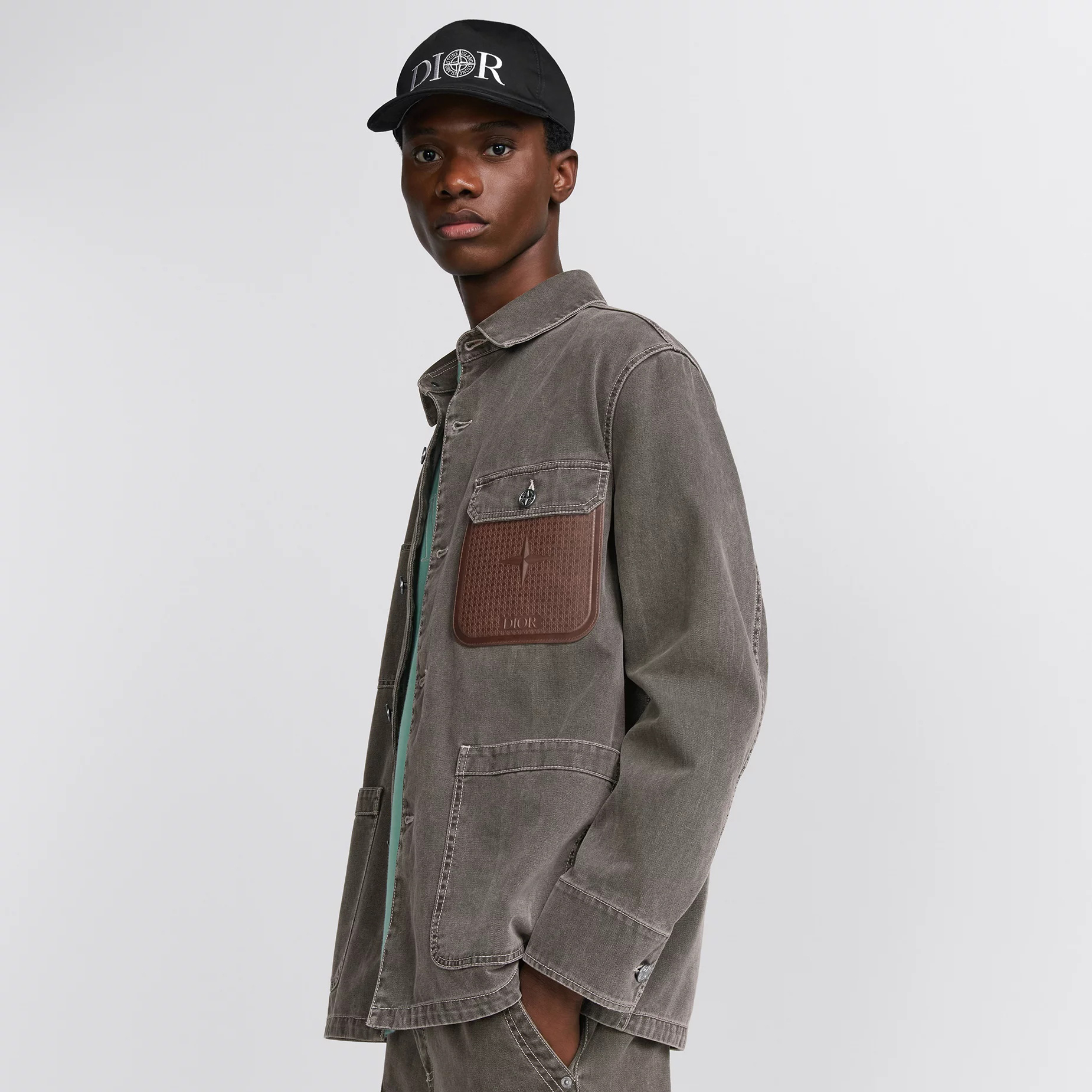 NIGO Dior Men's Spring And Fall Logo Patch Pockets Lapel Single breasted Loose Long Sleeved Denim Jacket #nigo73474