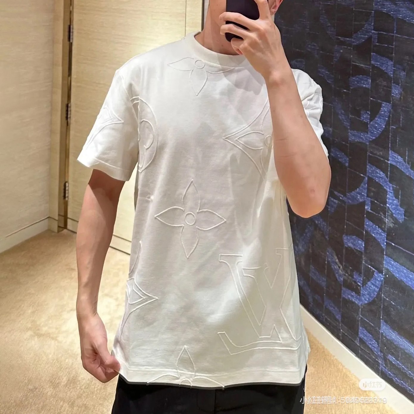 NIGO Louis Vuitton Men's Summer Solid Color Logo Pattern Embroidery Round Neck Cotton Short Sleeve T-Shirt #nigo73464