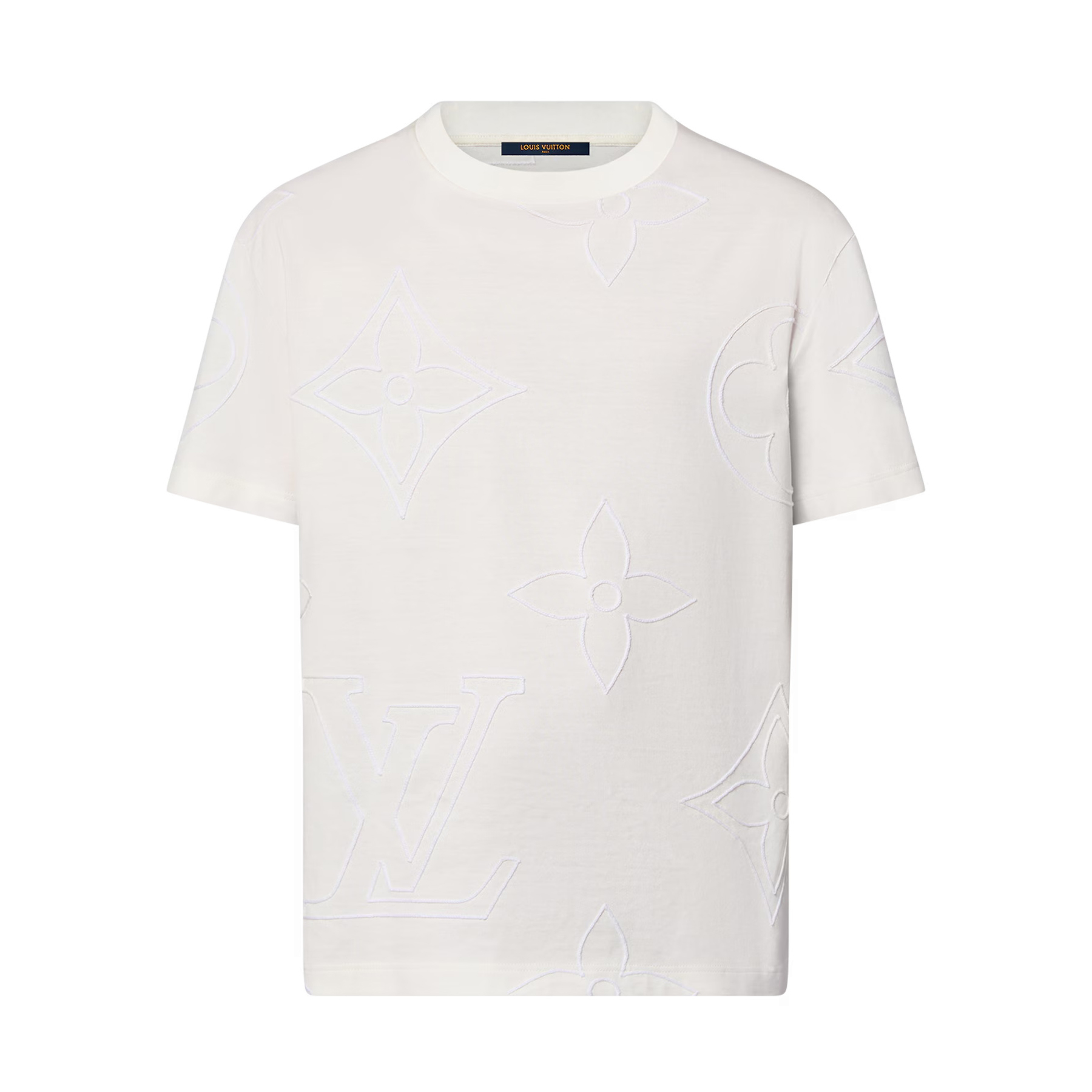 NIGO Louis Vuitton Men's Summer Solid Color Logo Pattern Embroidery Round Neck Cotton Short Sleeve T-Shirt #nigo73464