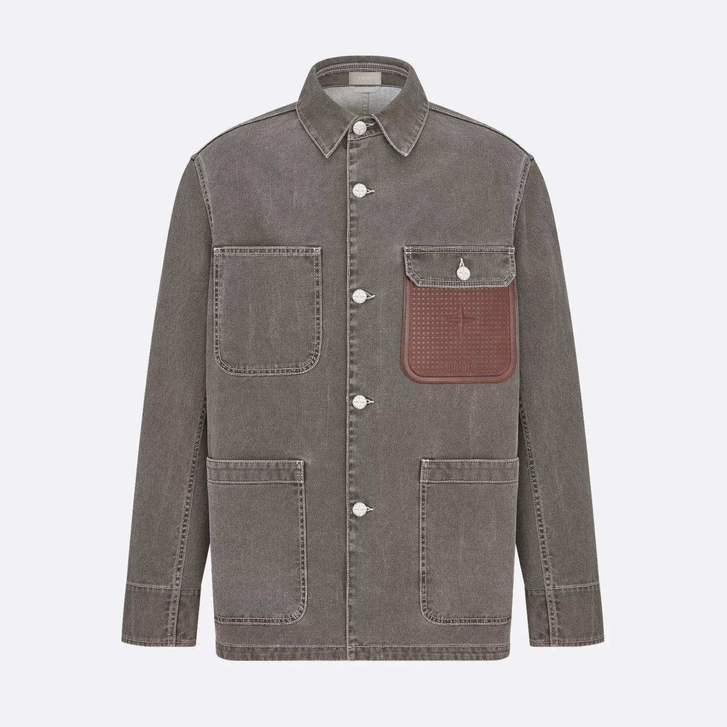 NIGO Dior Men's Spring And Fall Logo Patch Pockets Lapel Single breasted Loose Long Sleeved Denim Jacket #nigo73474