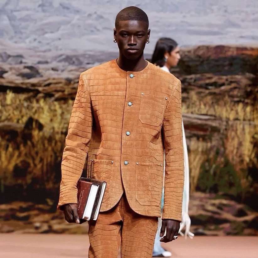 NIGO Louis Vuitton Men's Women's Spring, Autumn And Winter Fashion Crocodile Pattern Sheepskin Suede Solid Color Single-Breasted Long-Sleeved Fitted Jacket Ngvp #nigo9352