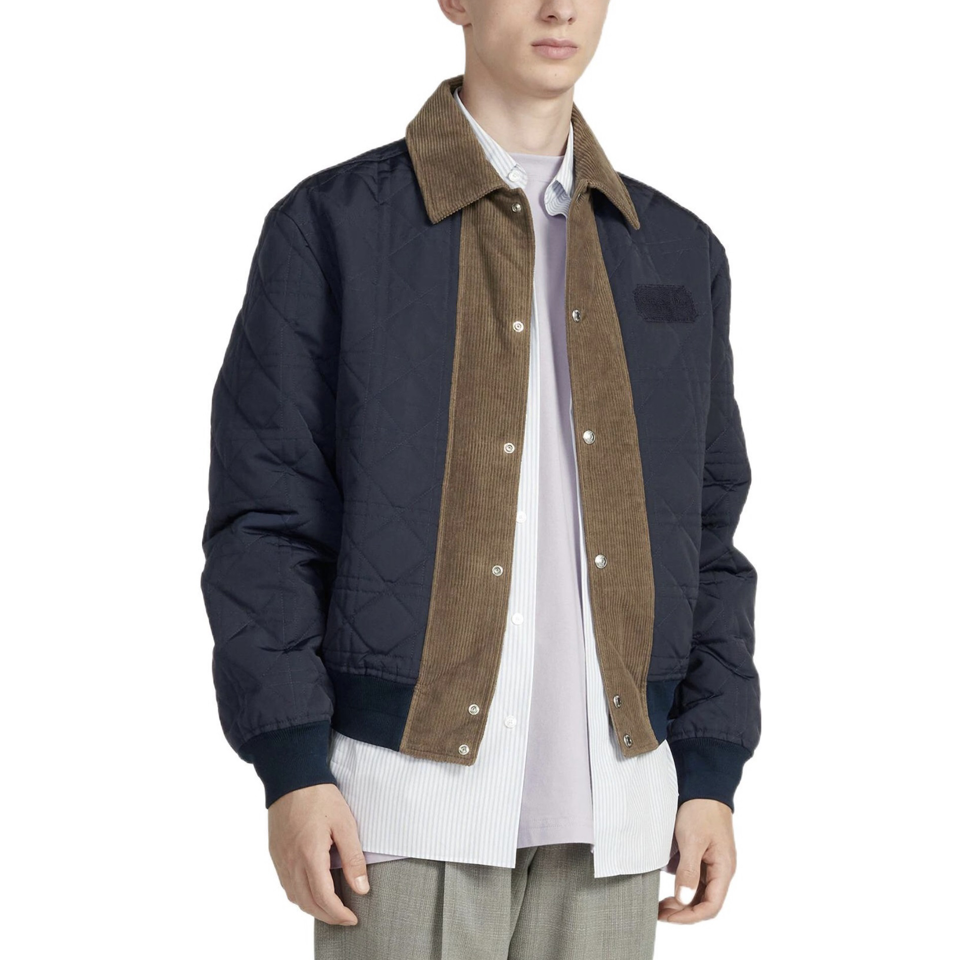 NIGO Dior Men's Fall And Winter Colorblocking Logo Embroidery Single Breasted Long Sleeve Jacket #nigo73479