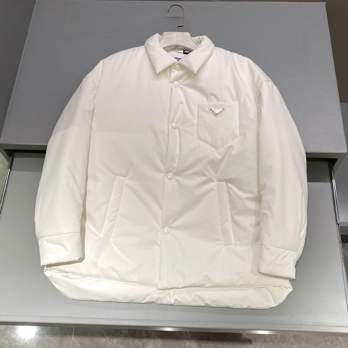 NIGO Prada Men's And Women's Autumn And Winter Solid Color Lapel Single Breasted Cotton Jacket Long Sleeved Jacket #nigo73484