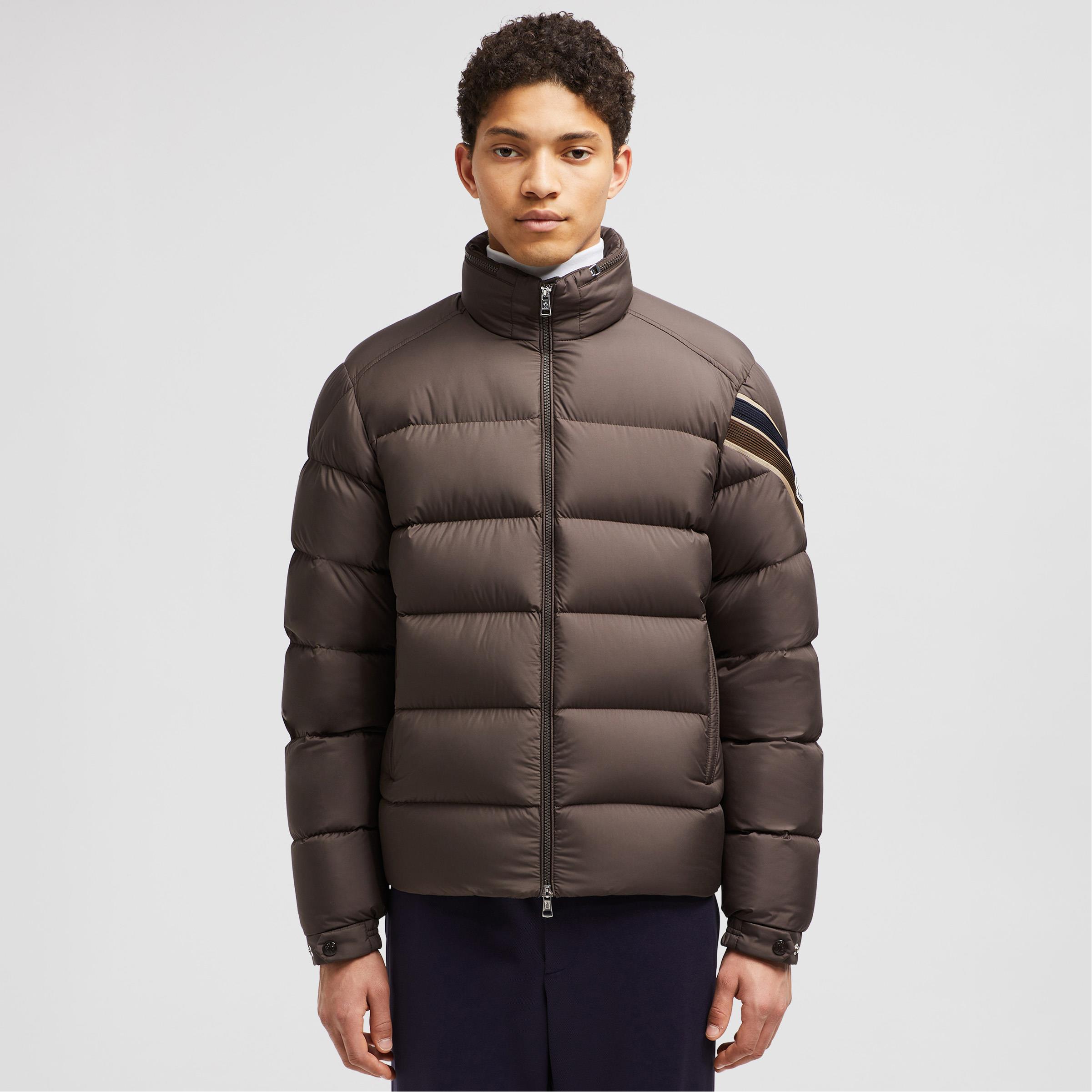 NIGO Moncler Men's Autumn and Winter Solid Color Tricolor Stripe Collar Zipper Long Sleeve Puffer Down Jacket #nigo73485