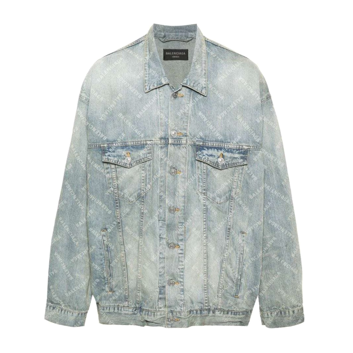 NIGO Balenciaga Women's Spring and Autumn Letter Logo Printed Single Breasted Long Sleeve Denim Jacket #nigo73492