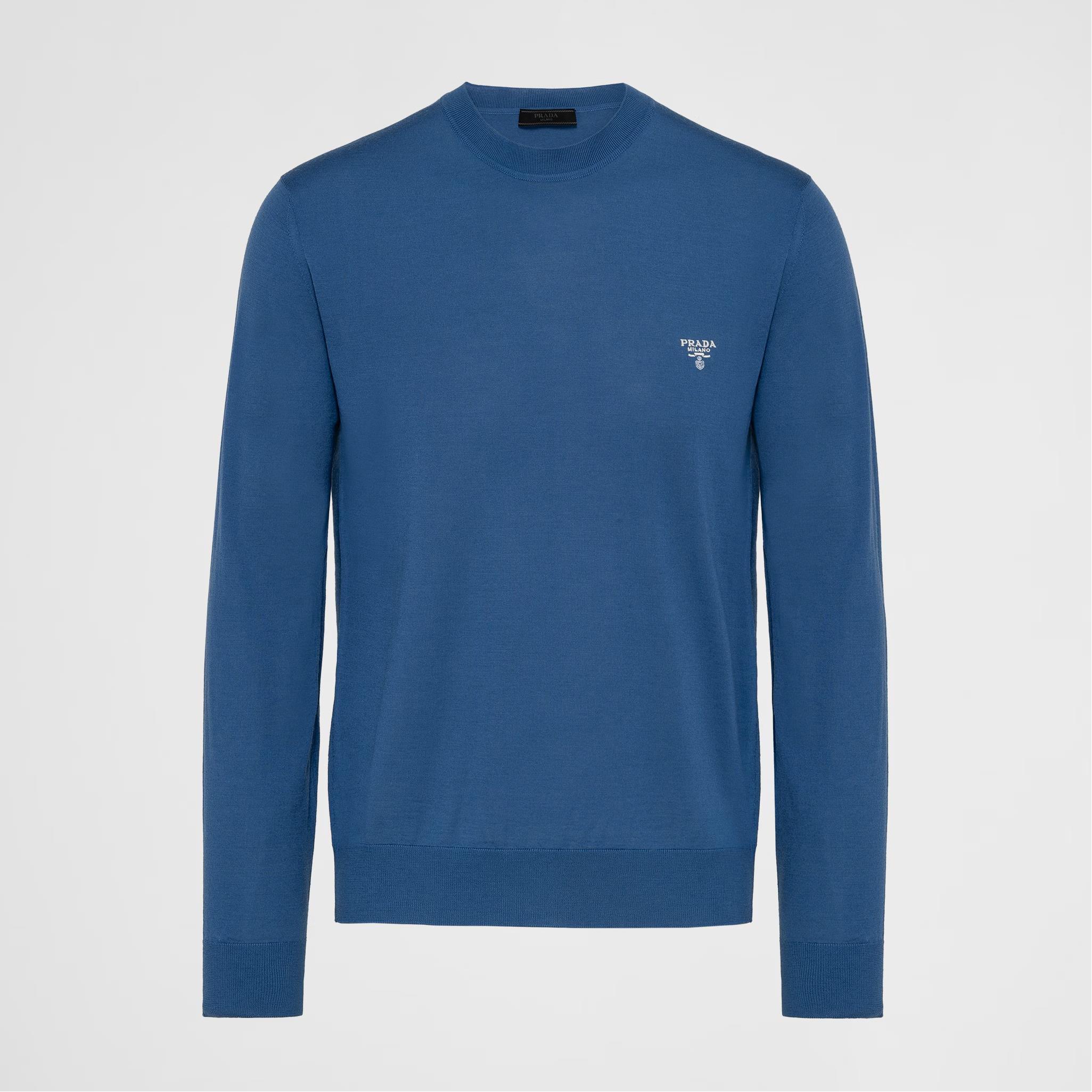 NIGO Prada Men's Spring and Autumn Solid Color Ribbed Knit Crew Neck Pullover Sweater #nigo73478