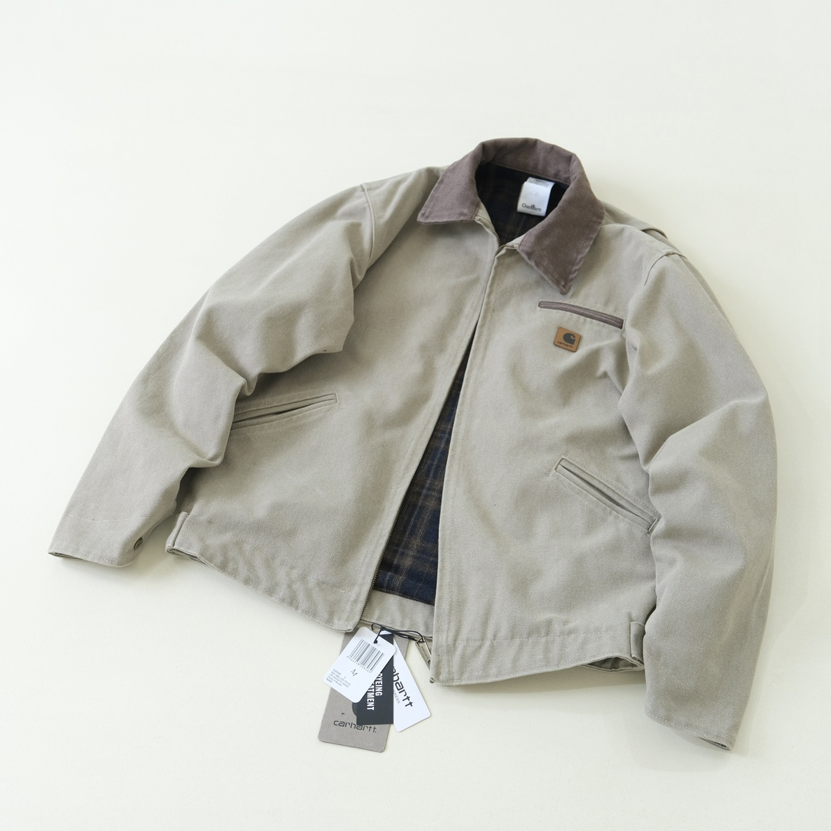 NIGO Carhartt WIP Men's Fall And Winter Washed And Aged Zipper Lapel Long Sleeve Jacket #nigo73511