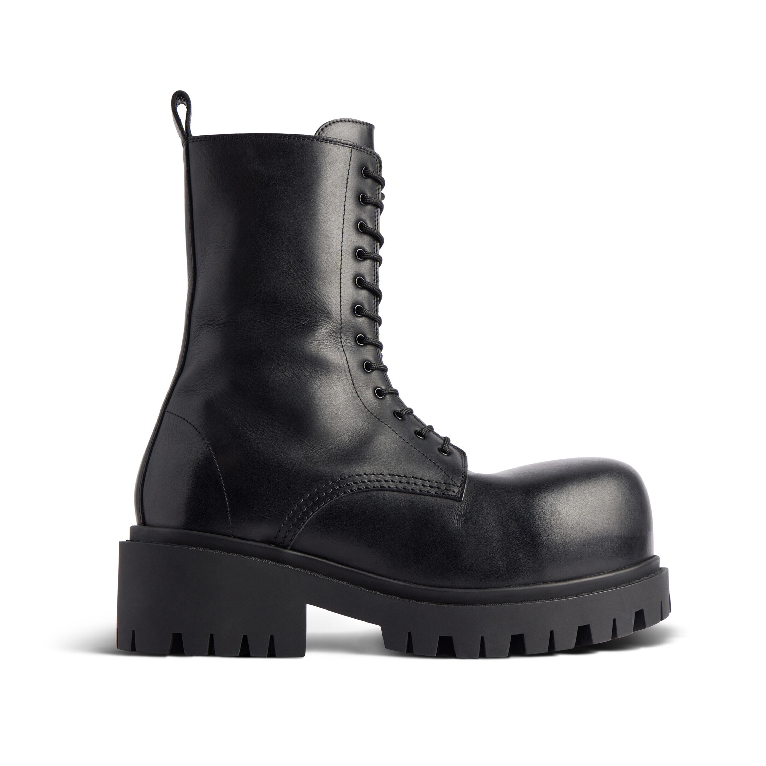 NIGO Balenciaga Stomper Men's Autumn And Winter Solid Color Round Toe Zipper Black Cowhide Short Boots Casual Shoes Ngvp #nigo9443