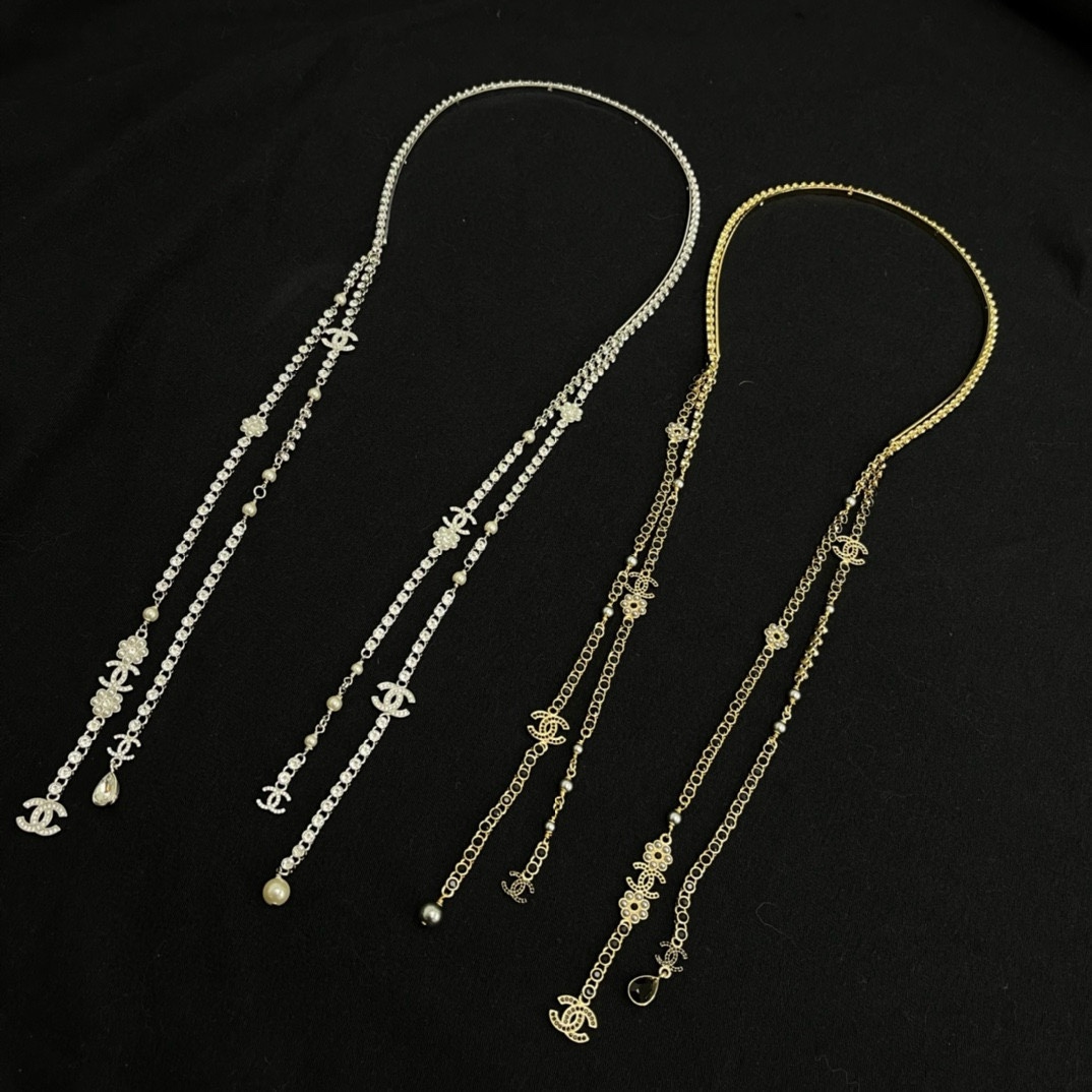 NIGO Chanel Women's Metal and Diamond Tassel Hair Bands Jewelry #nigo73528