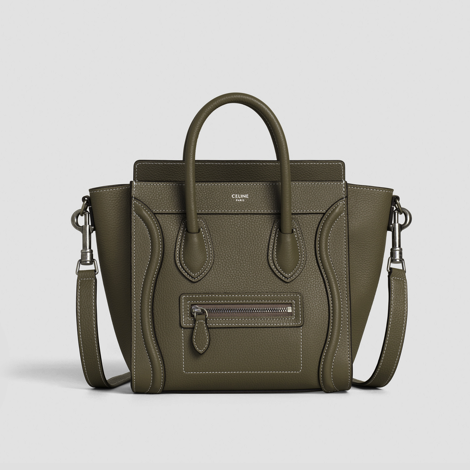 NIGO Celine Luggage Nano Women's Solid Color Smiley Bag Classic Cowhide Leather Tote Shoulder Bags #nigo73526