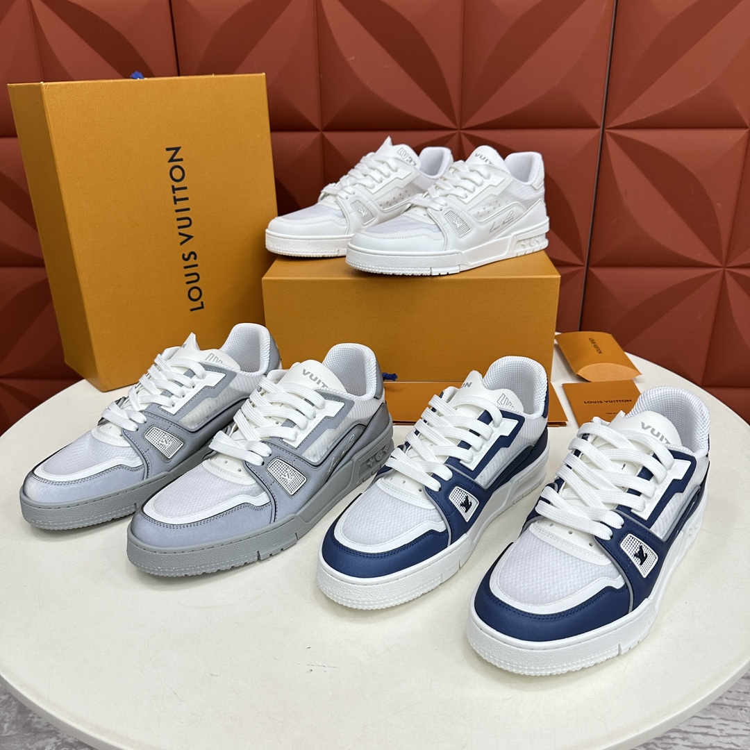 NIGO Louis Vuitton Lv Trainer Sneakers Men's Monogram Colorblocking Fashion Casual Logo Lace-up Shoes #nigo73514