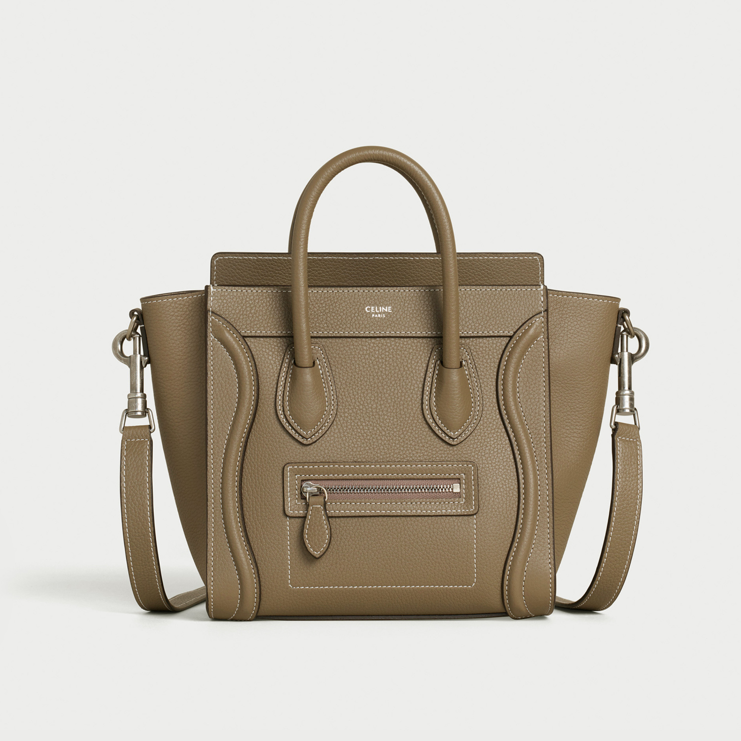 NIGO Celine Luggage Nano Women's Solid Color Smiley Bag Classic Cowhide Leather Tote Shoulder Bags #nigo73526