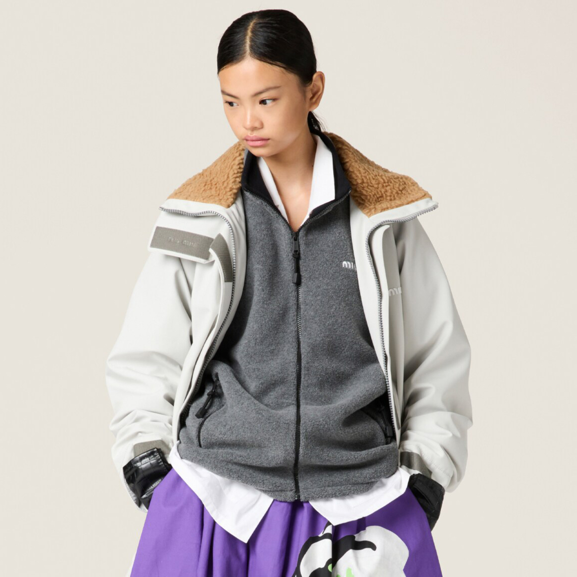 NIGO MiuMiu Men's And Women's Autumn and Winter Solid Color Lambswool High Collar Zipper Long Sleeve Jacket #nigo73522