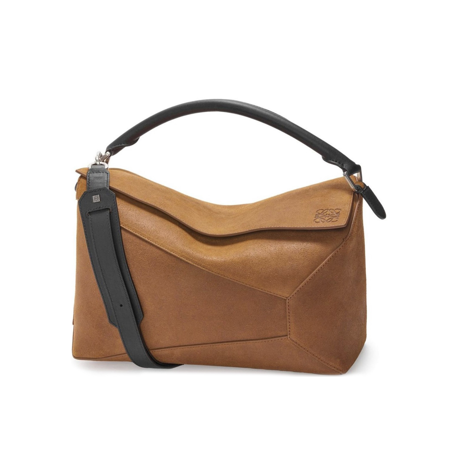 NIGO Loewe Men's Puzzle Brown Geometric Bag Pressed Suede Tote Crossbody Shoulder Bag Bags #nigo73541