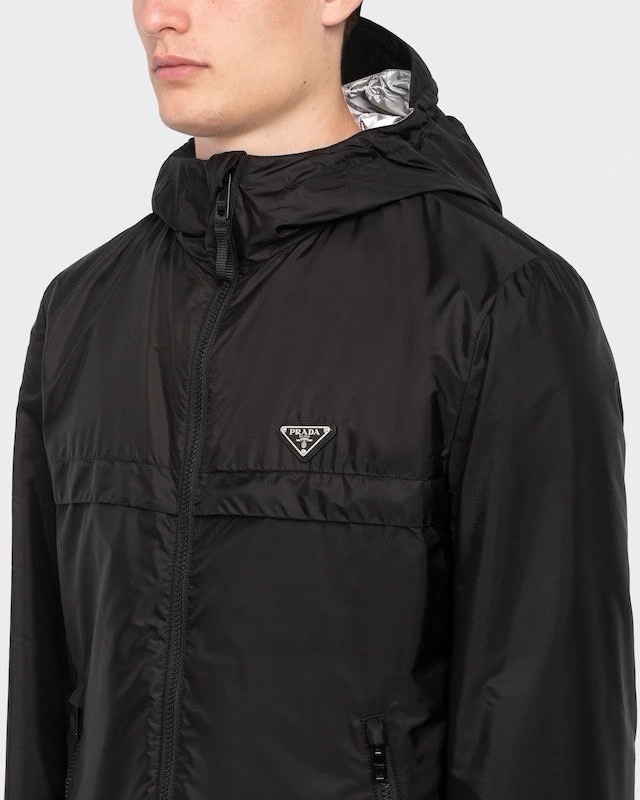 NIGO Prada Men's Spring and Autumn Solid Color Nylon Hooded Casual Zipper Long Sleeve Jacket #nigo73557