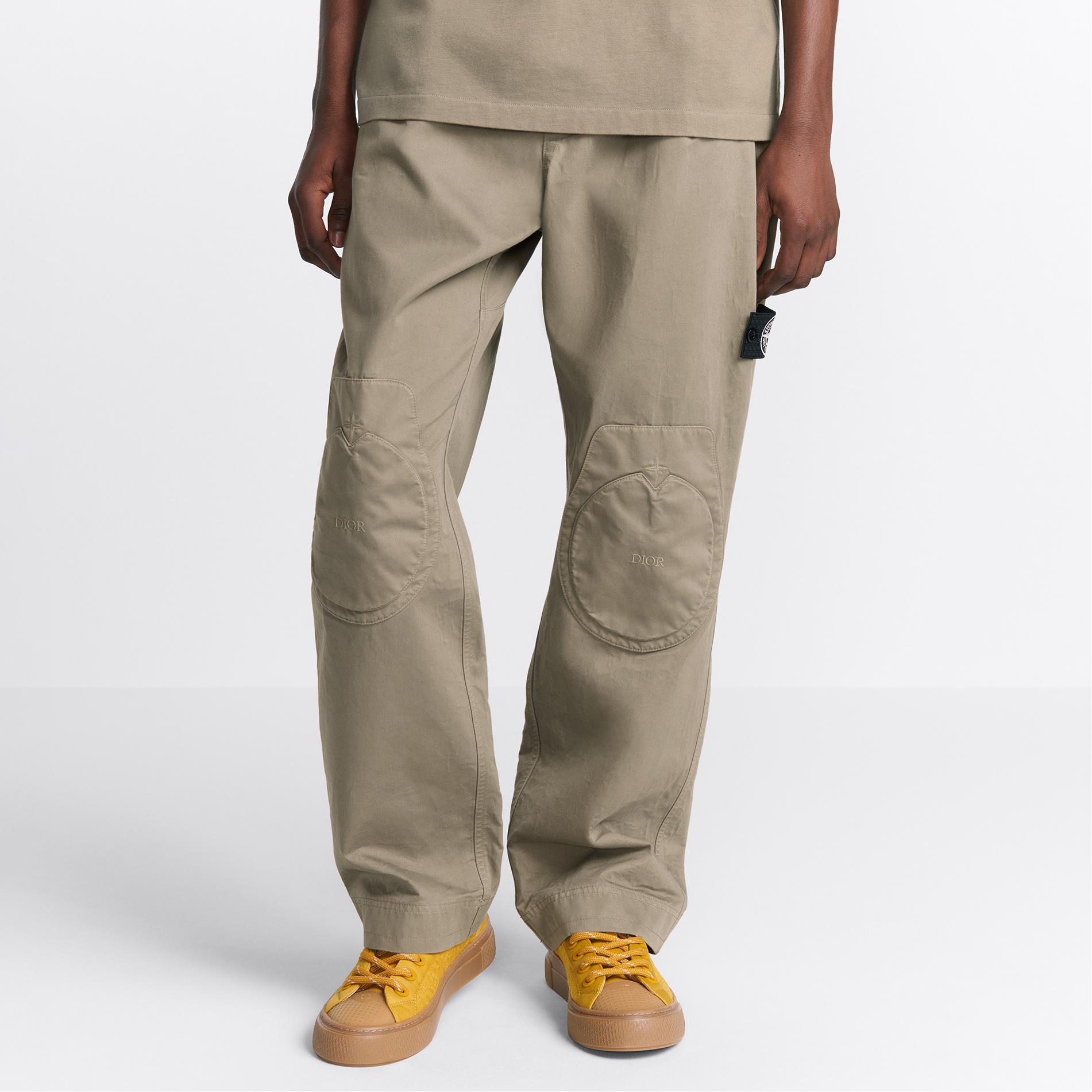 NIGO Dior X Stone Island Men's Spring & Autumn Solid Color Logo Embroidery Loose Casual Pants #nigo73552