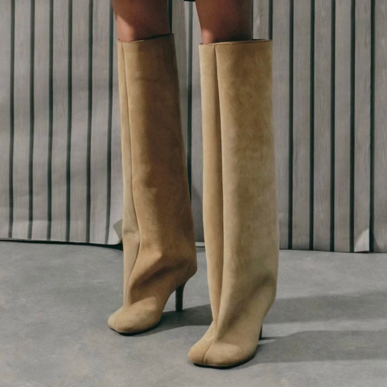 NIGO Maison Margiela Women's Autumn And Winter Solid Color Casual Boots Suede Straight Loose Long Boots Ngvp #nigo9448