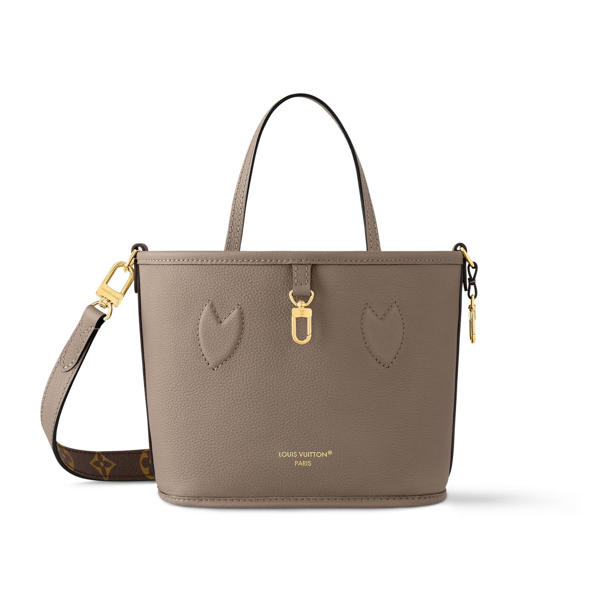 NIGO Louis Vuitton Neverfull Bandoulière Inside Out BB Women's Removable Shoulder Strap Solid Color Cow Leather Reversible Shoulder Crossbody Handbag Bag Bags #nigo73549