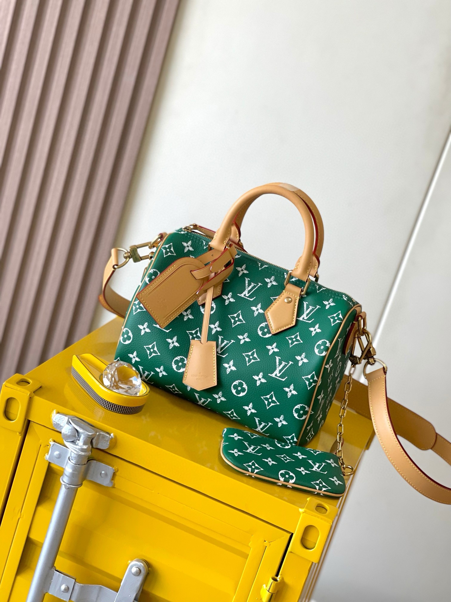 NIGO Louis Vuitton Men's Speedy P9 Bandoulière 25 Classic Old Flower Adjustable Removable Strap Leather Shoulder Crossbody Handbag Bag Bags #nigo73547