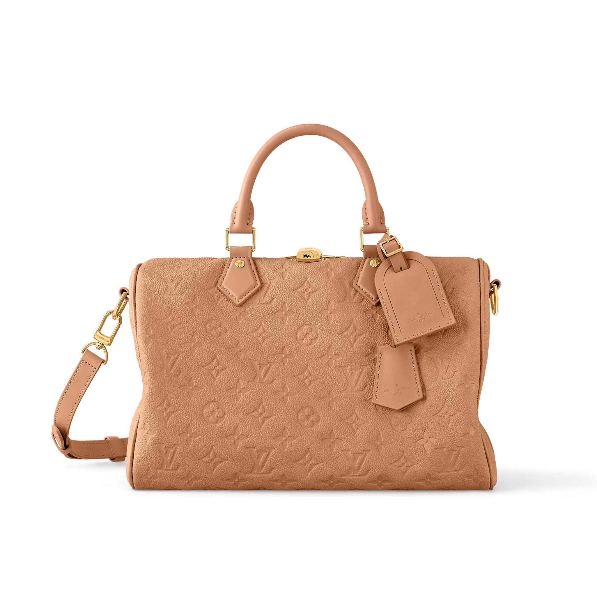 NIGO Louis Vuitton Speedy Soft 30 Women's Solid Color Detachable Adjustable Shoulder Strap Zipper Closure Cow Leather Single Shoulder Crossbody Handbag Bag Bags #nigo73548