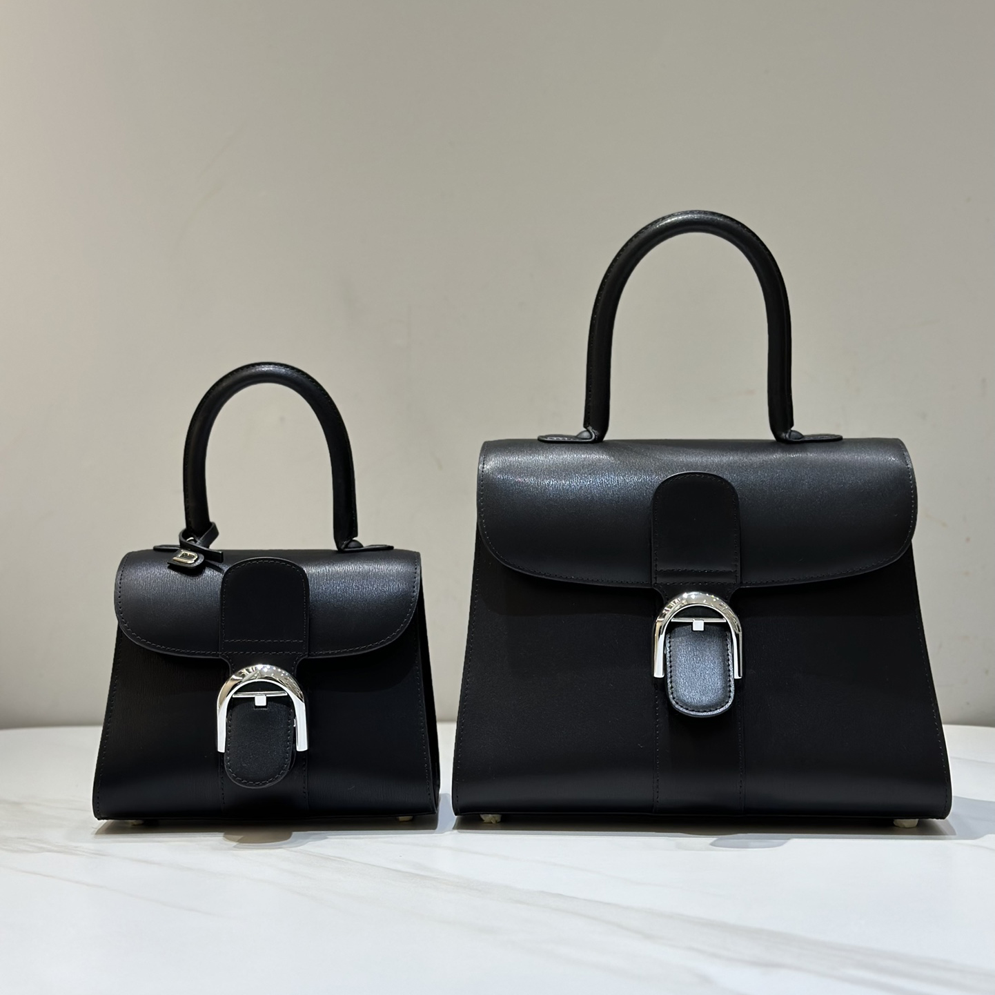 NIGO Delvaux Women Black Calfskin Shoulder Slanting Handbag Bag Bags #nigo73559