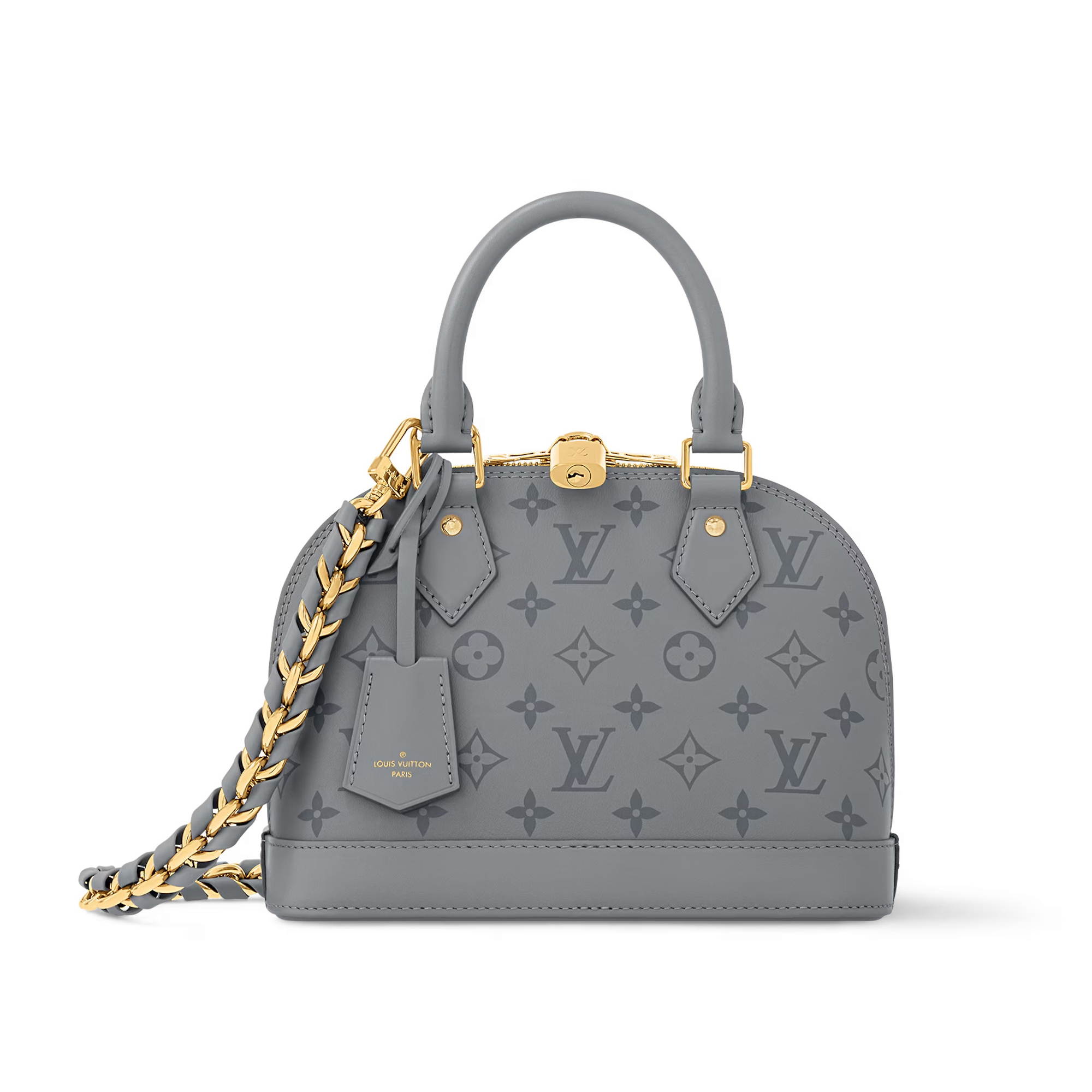 NIGO Louis Vuitton Alma BB Women's Gray Letter Printed Zipper Closure Removable Shoulder Strap Calfskin Shoulder Crossbody Handbag Bag Bags #nigo73544