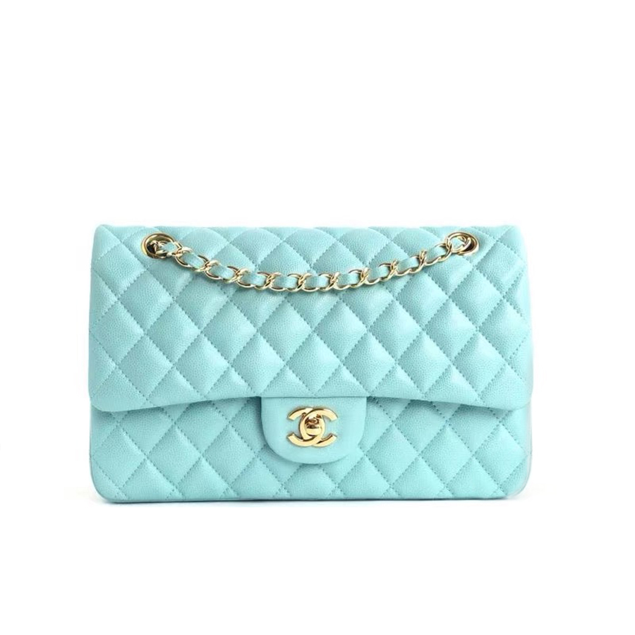 NIGO Chanel Women Classic Flap Solid Color Particle Embossed Calfskin Chain Bag Mouth Cover Bag Casual Shoulder Bags #nigo71675