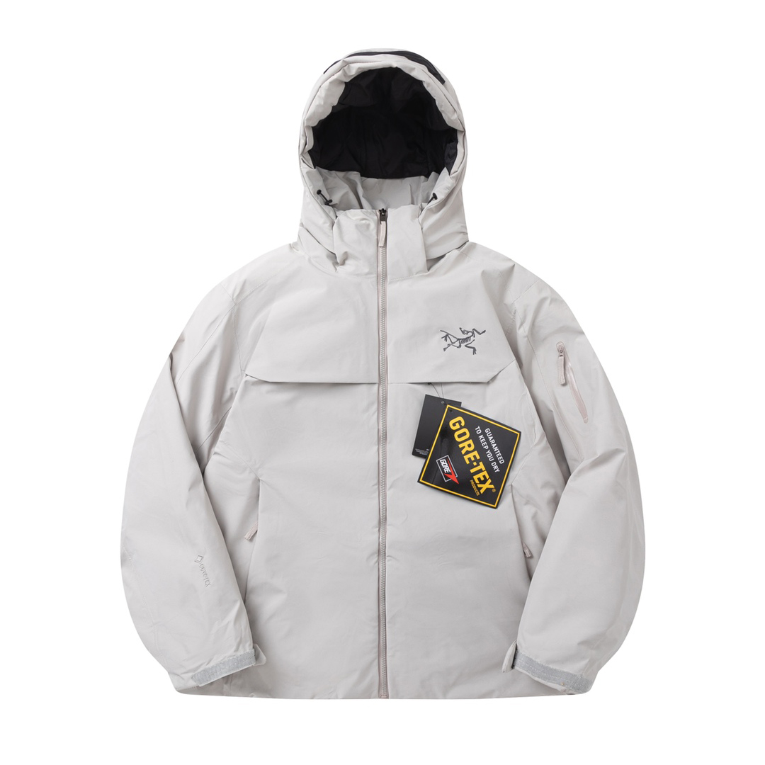 NIGO Arcteryx Autumn And Winter Solid Color Zipper Waterproof Windproof Long-Sleeved Hooded Jacket #nigo73572