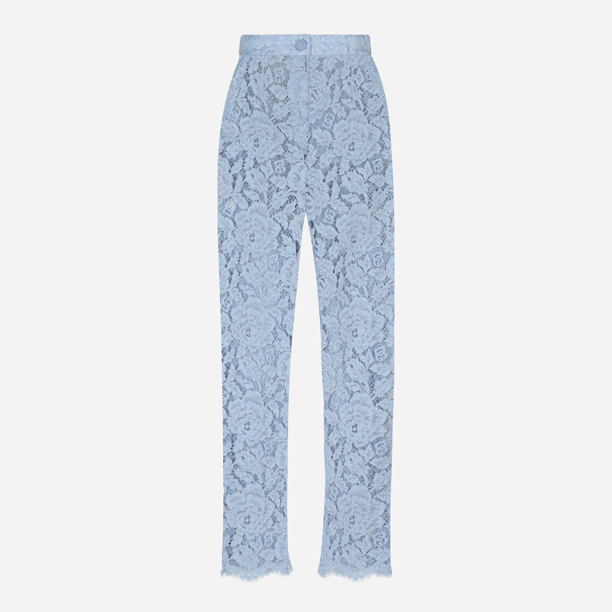 NIGO Dolce&Gabbana Women's Summer Blue Lace Hollow Out Breathable Pants #nigo73564